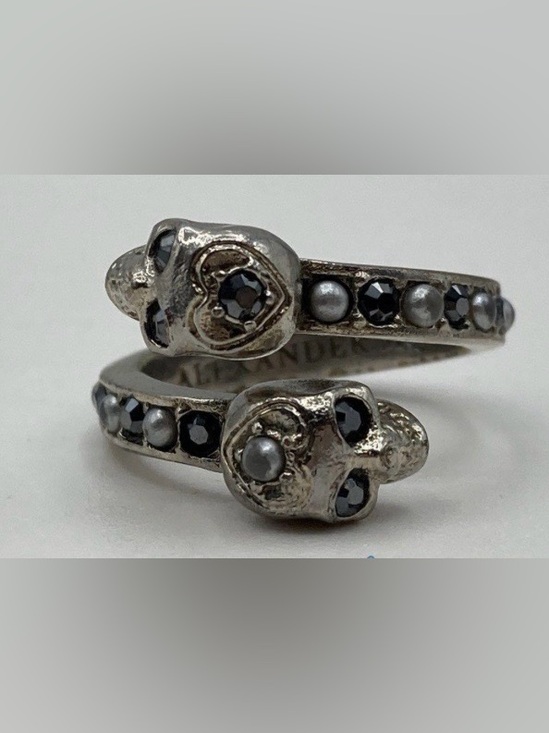 Alexander McQueen Jewelry - RARE Alexander McQueen 925 Sterling Silver Skull Wrap Vintage size 5.5 ring